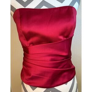 VTG RAYLIA DESIGNS | Deep Red Corset Bustier Top | Size 14